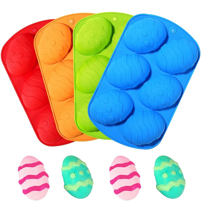 

6 Cavity Dinosaur Egg Shaped Silicone Cake Mould, 501 Original