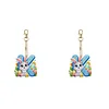 (US Local)PET Double Sided Special Shaped Easter Alphabet DIY Diamond Painting Keychain