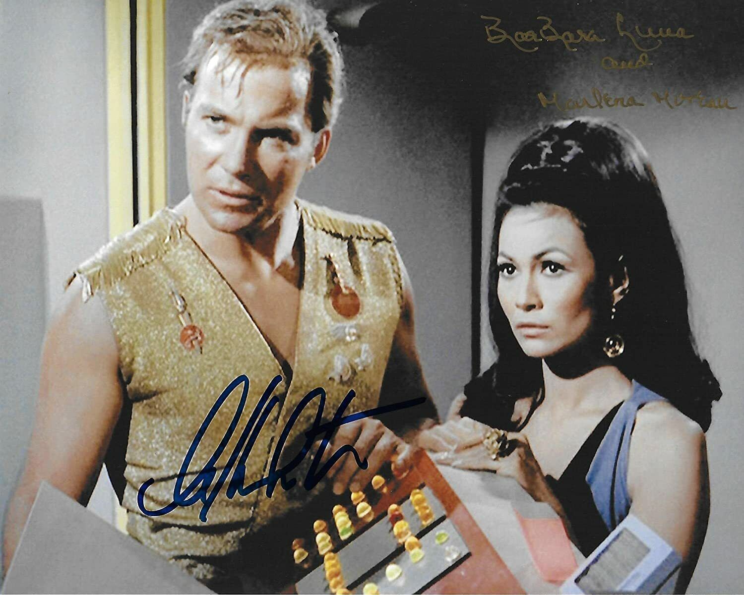 William Shatner/BarBara Luna Star Trek TOS Signed 8X10 Photo Poster painting #2