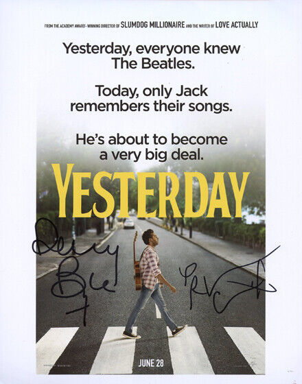 Yesterday signed autograph Photo Poster painting 8x10 in COA Beatles Danny Boyle Richard Curtis