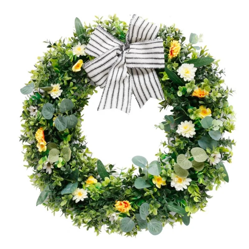 18.90in Artificial Wreath Flower Hanging Garland Wall Door Ornaments