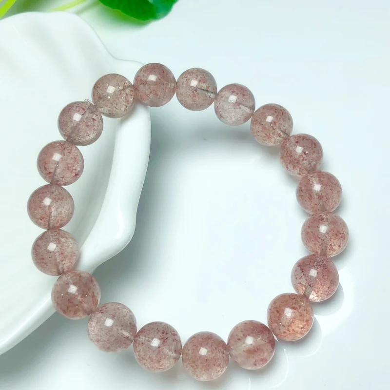 Raw Strawberry Quartz Bracelet