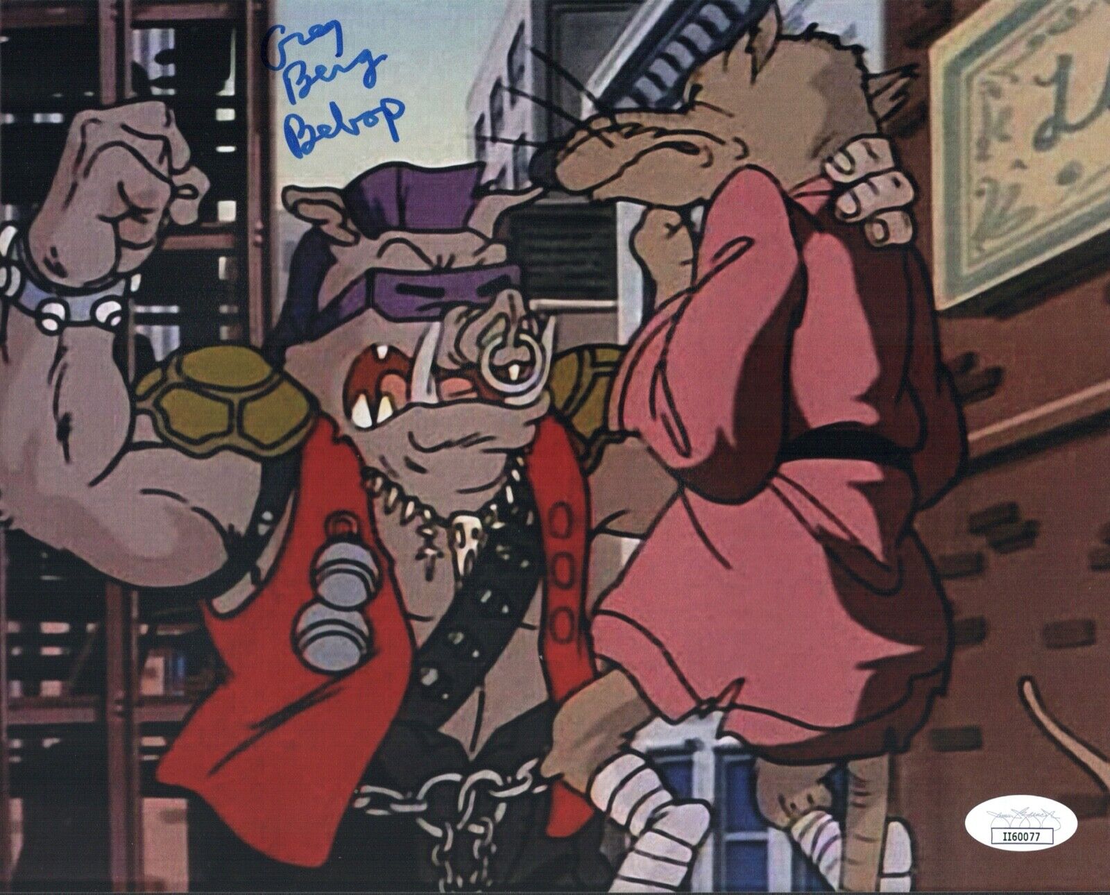 GREG BERG Bebop TEENAGE MUTANT NINJA TURTLES Signed 8x10 Photo Poster painting JSA COA Cert