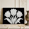 uk.everydayedeals DIY Pearl Painting With Frame - Handmade Self-Adhesive Pearls - Tulip(20*30cm)