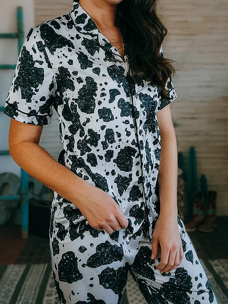 New Ranch Western Print Pajama Sets