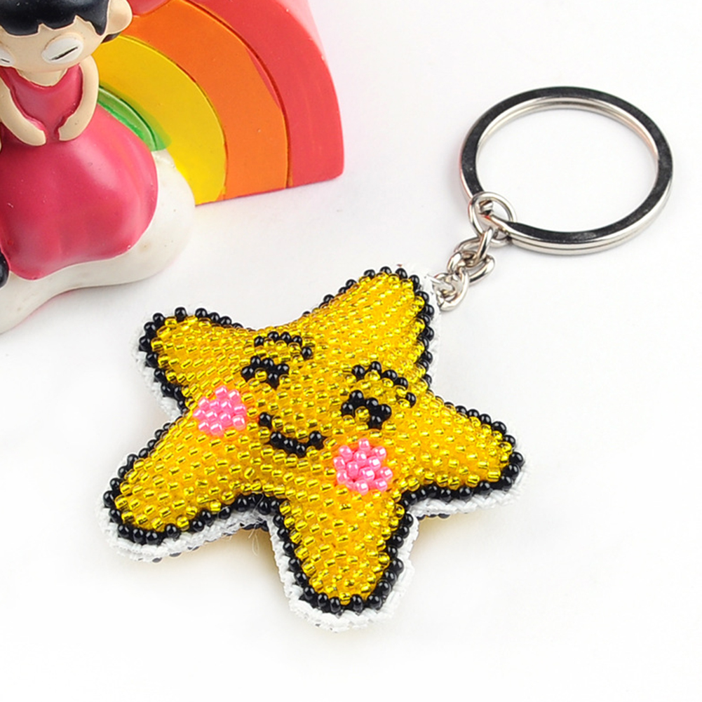 DIY Diamond Art Keychains Handmade Point Drill Key Ring Letters Lady Bag  Pendant