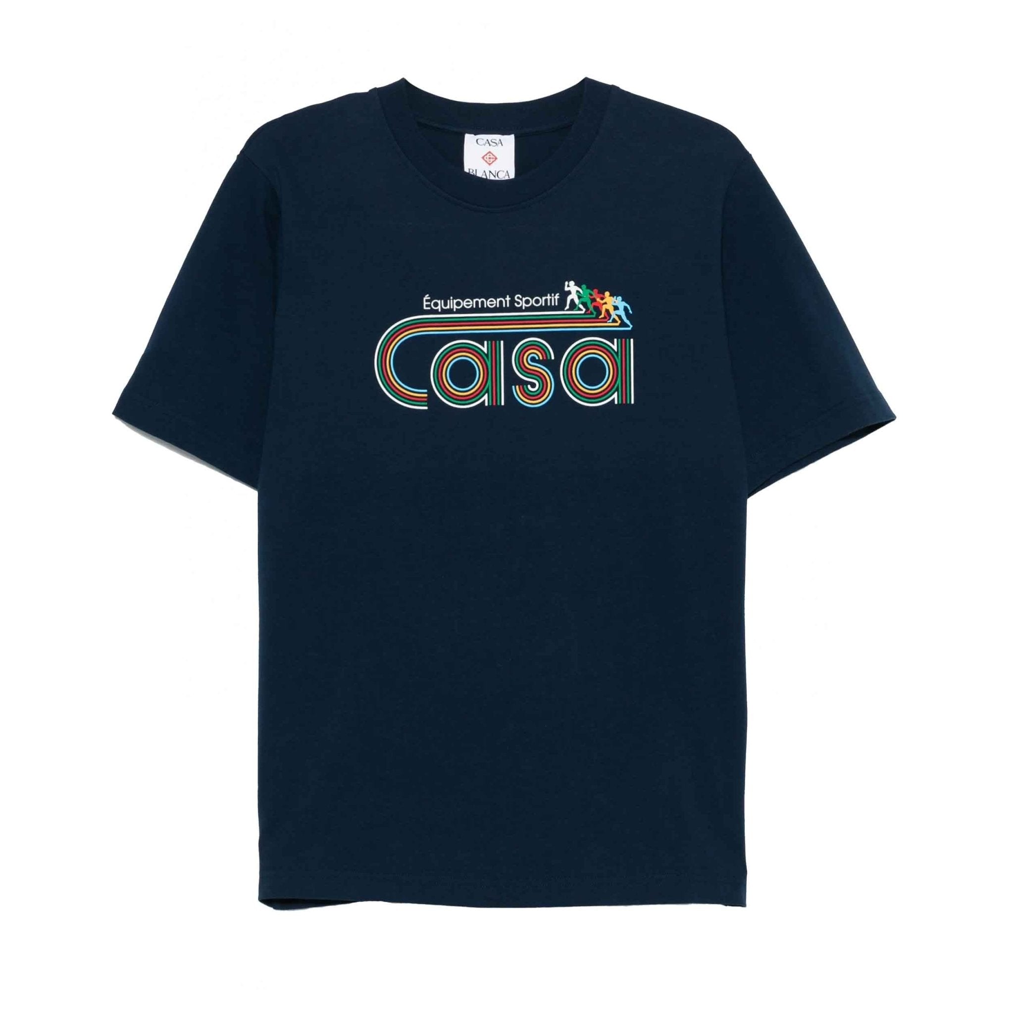Casablanca Equipment Sportif T-Shirt in Navy