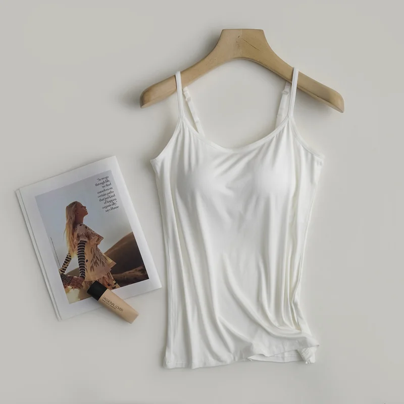 WOMEN'S COOL FLOWY BRA CAMI WITH BUILT-IN CUPS