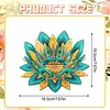 Peinture en diamant en 5D DIY d&eacute;coration de bureau en acrylique, bougeoirs fleurs, brise-lumi&egrave;re, d&eacute;coration de bureau artisanale pour adultes d&eacute;butants (lotus bleu et jaune)
