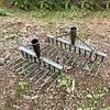 High Carbon Steel Nail Rake Weeding Rake Loose Soil Rake Farm Tools(12 Teeth)