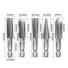 5Pcs Hex Shank Metal Grinding Drill Bits Reusable High Speed Steel Rotary Files Multi-Purpose High Speed Steel Multi-Material Carving Tool for Soft Metal Stone Carving