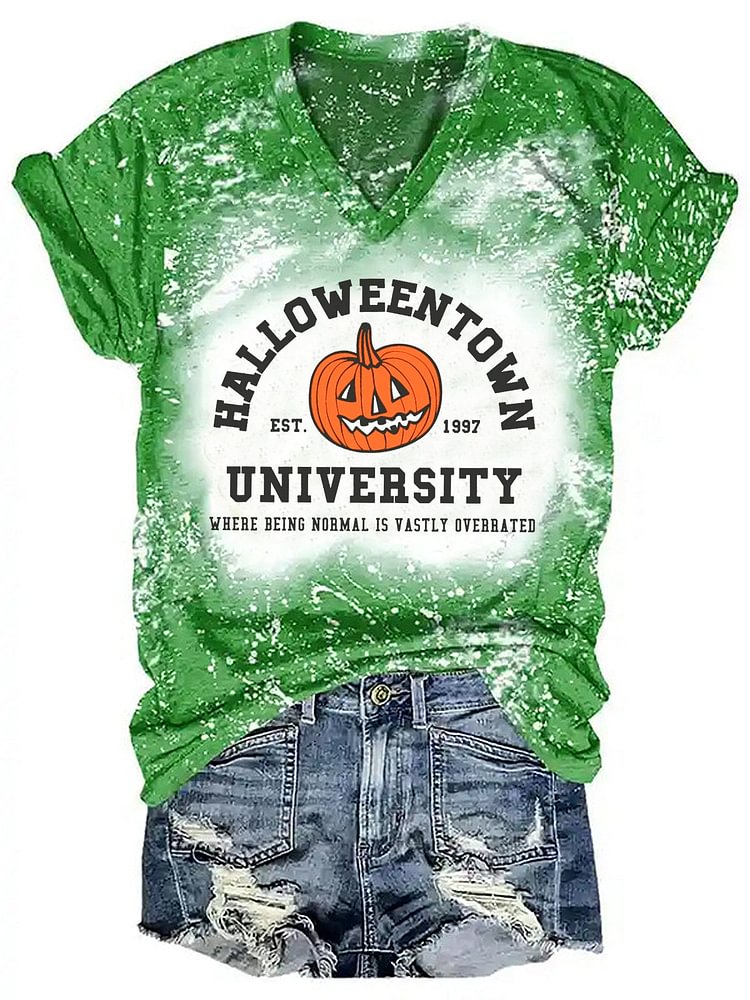 Women's Halloweentown University Casual Tie Dye Shirt