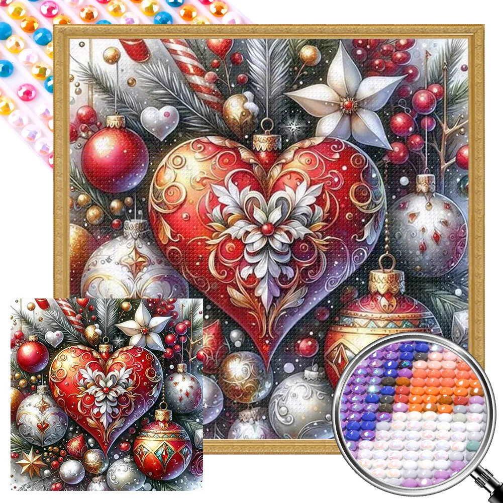 Full Round Partial AB Diamond Painting - Xmas Love Ball(Canvas|35*35cm)