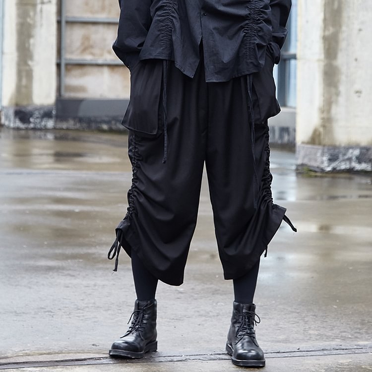 -Original Dark Japanese Style Yoji Yamamoto Style Unisex Men's Casual Pants X057P85-Dawfashion- Original Design Clothing Store-Halloween 2022