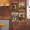 4pcs - Cowboy - Vintage Metal Signs(8*12Inch)