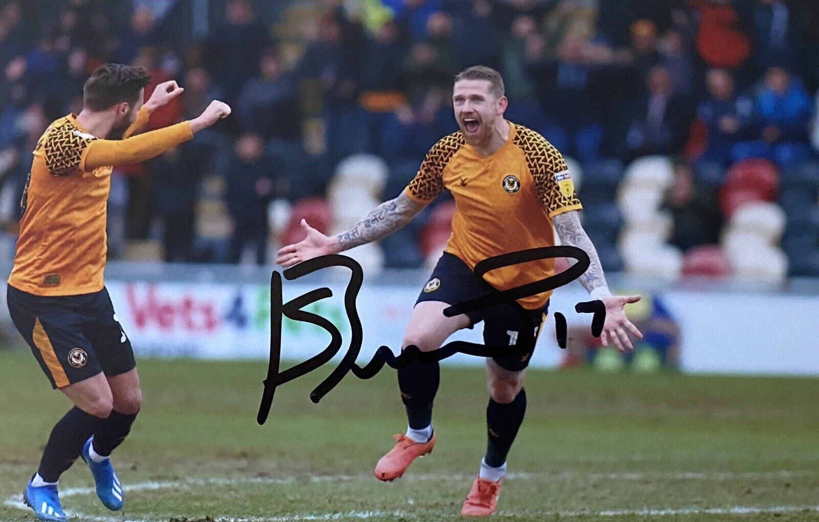 Scot Bennett Genuine Hand Signed Newport County 6X4 Photo Poster painting 2