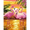 Cross Stitch Kits 11CT Stamped DIY Flamingo Full Embroider Needlework(Brand)