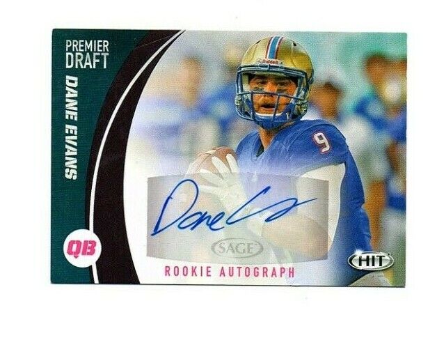 Dane Evans signed autograph 2017 Sage HIT Draft football rookie card!