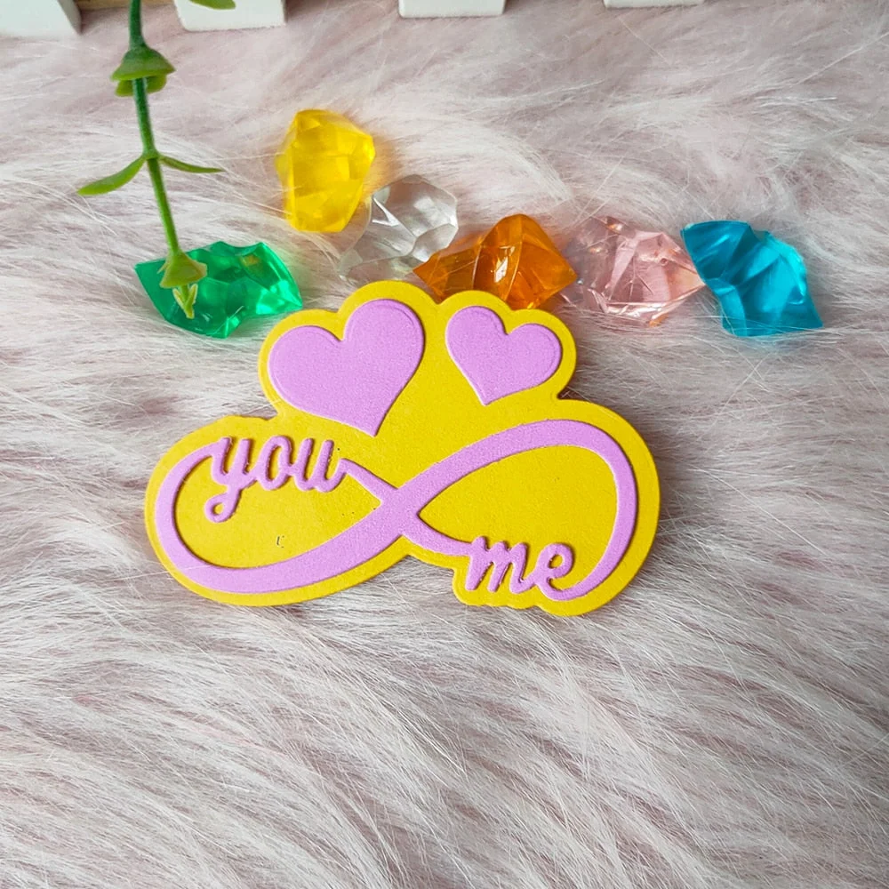New Love me and you Metal Cutting Dies Decorative Scrapbooking Steel Craft Die Cut Embossing Paper Cards Stencils