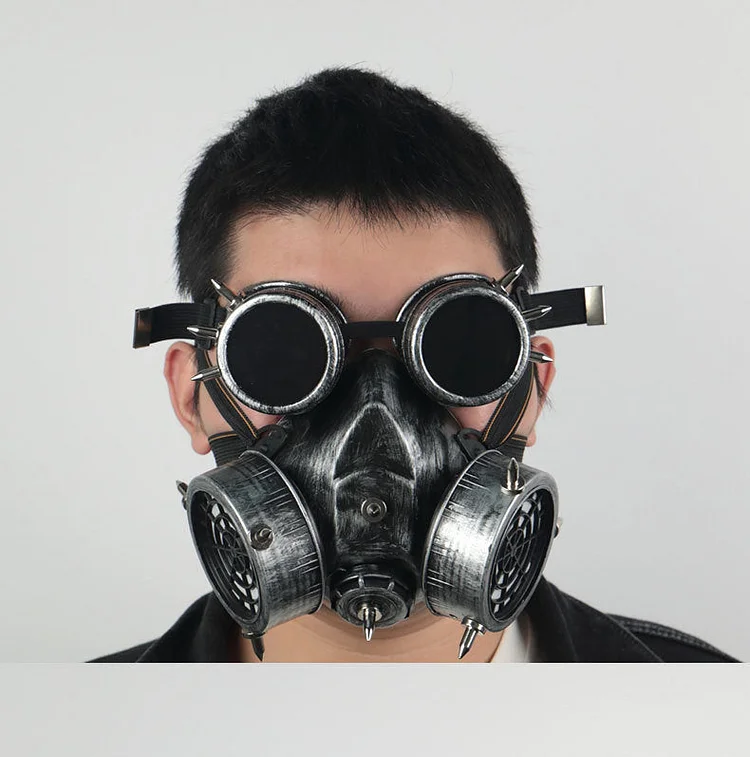 Halloween COS Mask Dance Role Play NPC Rops Gas Mask-dark style-men's clothing-halloween