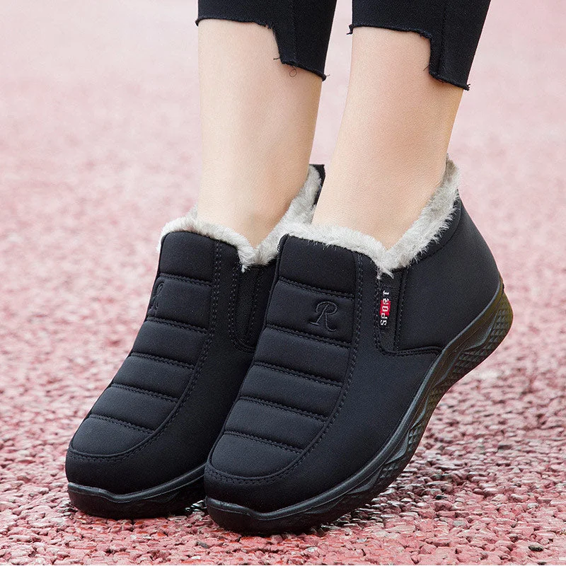 Winter Warm Snow Boots Women Non-slip Waterproof Ladies Cotton Shoes Short Plush Female Ankle Boots Casual Comfortable