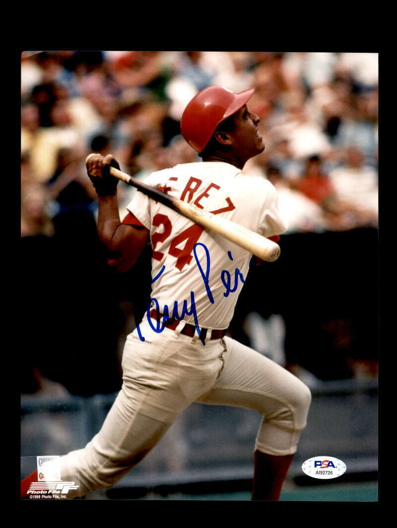 Tony Perez PSA DNA Coa Signed 8x10 Photo Poster painting Autograph