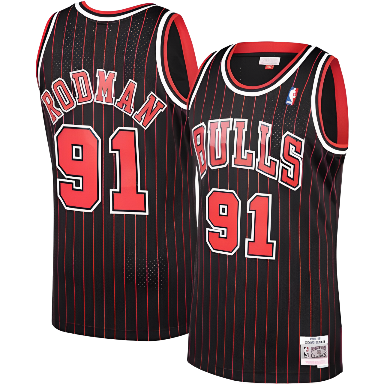 Chicago Bulls Dennis Rodman Mitchell & Ness Black Hardwood Classics Swingman Jersey mysite