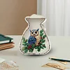 (US Local)Acrylic Wooden Owl Bag Shape Diamond Painting Piggy Bank Storage Box Kit
