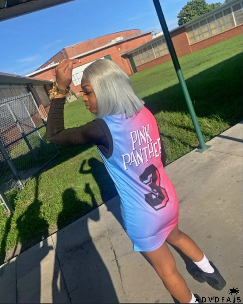 Casual Printed Sleeveless Jersey Mini Dress