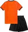 Quick Dry Short Sleeve T-shirt and Mesh Shorts Soccer Set Color: Orange