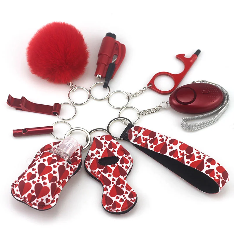 Women's Security Keychain Set, 10-Piece Security Keychain Accessories