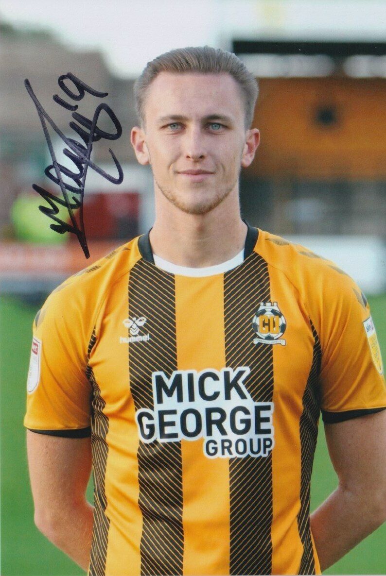 ADAM MAY HAND SIGNED 6X4 Photo Poster painting - CAMBRIDGE UNITED - FOOTBALL AUTOGRAPH.