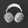 Silver Spine Original Design 3D Printing AirPods Max Apple Earphone Case