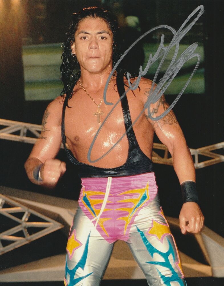 Juventud Guerrera Autograph 8x10 WCW Nitro Photo Poster painting Signed 2