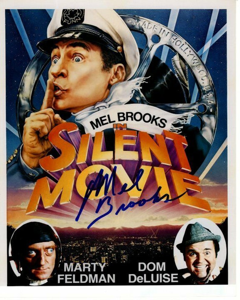 Mel brooks signed autographed silent movie Photo Poster paintinggraph