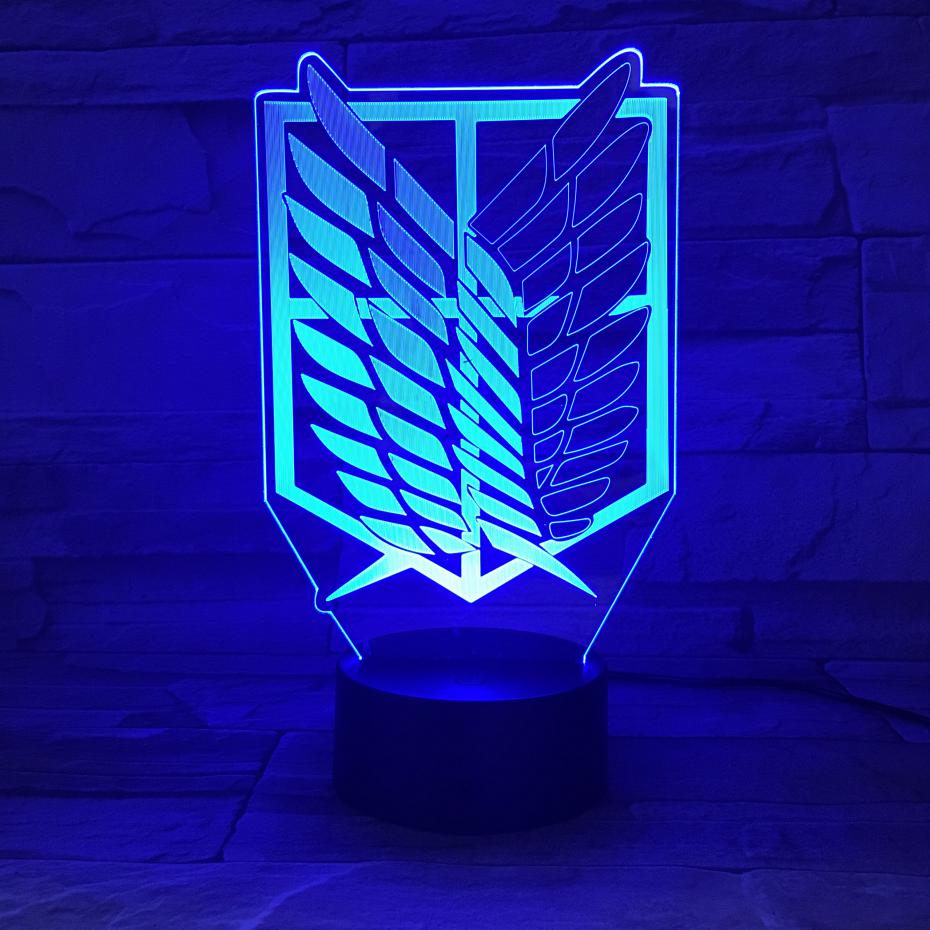 

Anime Attack on Titan - LED Night Light, 7 colors no remote, 501 Original