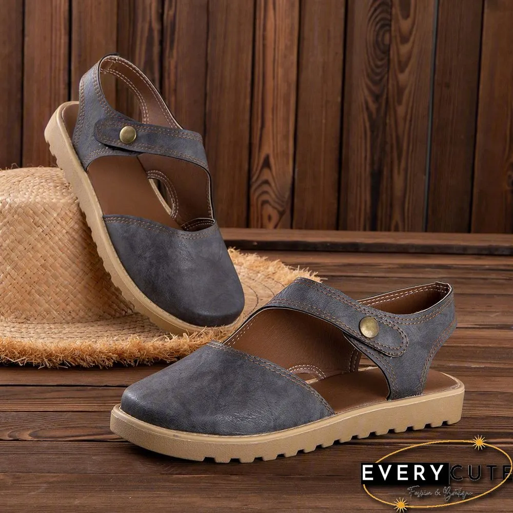 Vintage Flat Heel Magic Tape Loafers