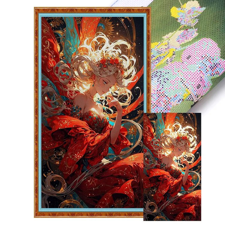 【Huacan Brand】Fantasy Girl (40*70cm) 14CT Stamped Cross Stitch gbfke