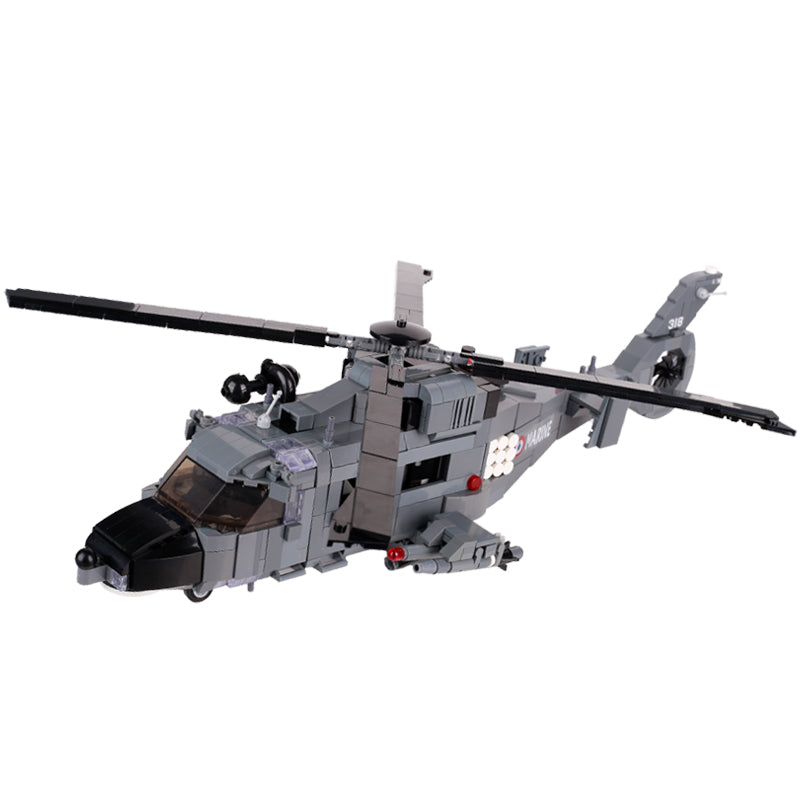 French Eurocopter AS565 Panther Helicopter Custom Military MOC Minifigure Bricks monstertoys