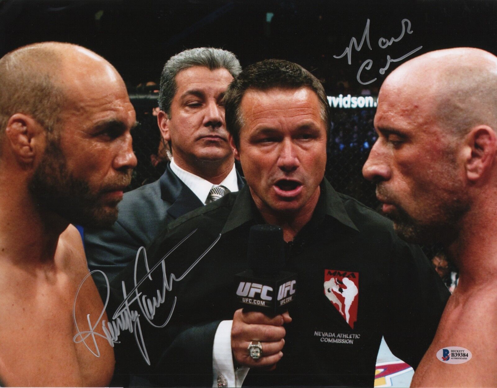 Mark Coleman & Randy Couture Signed UFC 11x14 Photo Poster painting BAS Beckett COA 109 Picture