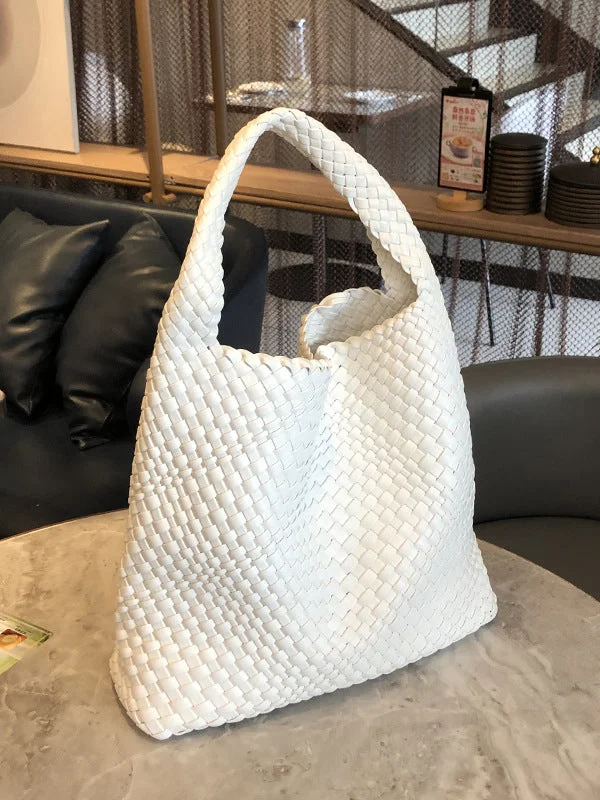 Solid Color Woven Handbags Bags