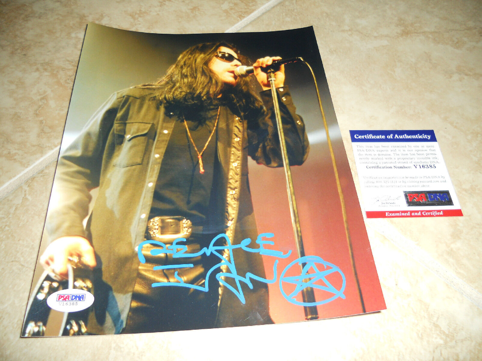 Ian Astbury The Cult Signed Autographed 8x10 Music Guitar Photo Poster painting #1 PSA Certified