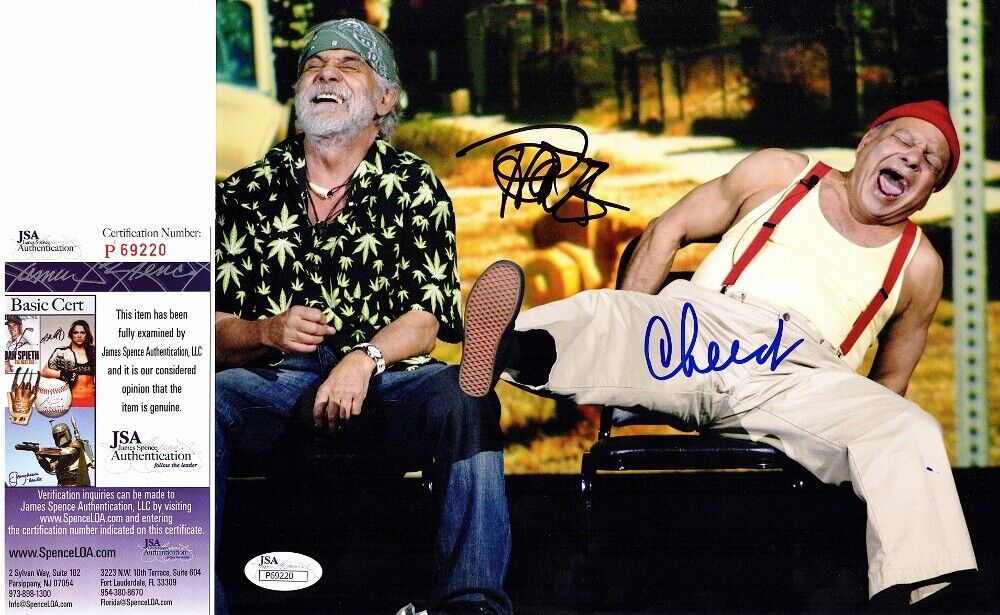 Cheech and Chong Signed 8x10 Photo Poster painting - Cheech Marin and Tommy Chong - JSA COA