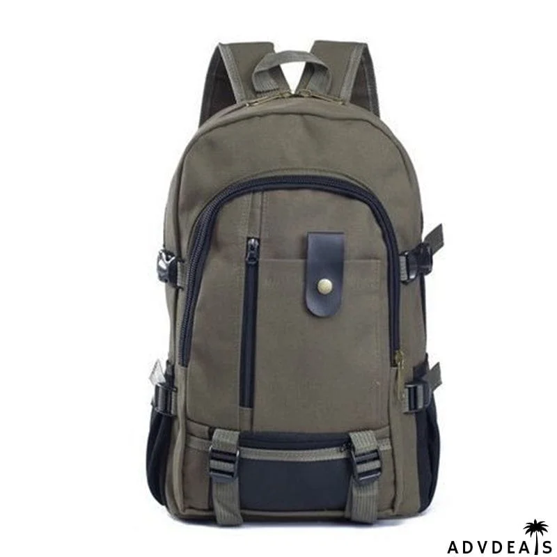 Unisex Multi-Pocket Spacious Interior Canvas Traveling Top-Handled Backpack