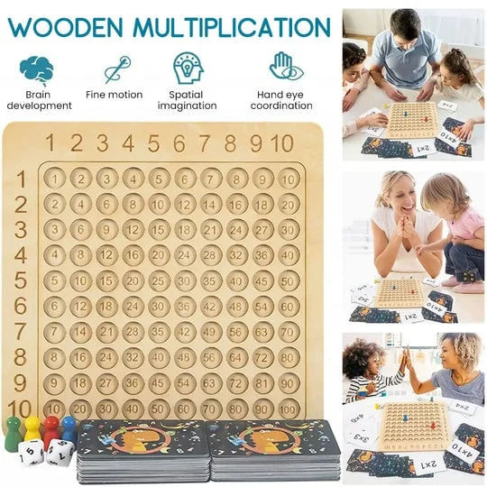 💥 48% - Wooden Multiplication Board Game - BUY 2 GET EXTRA 10 % OFF & FREE SHIPPING!