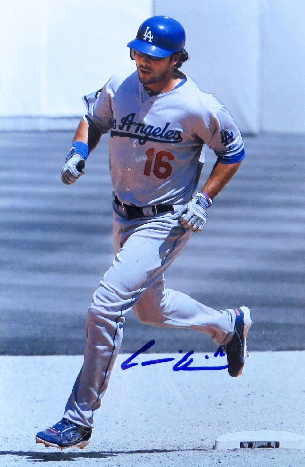 Andre Ethier Signed Autographed 12X18 Photo Poster painting Los Angeles Dodgers HR Trot w/COA