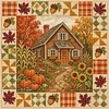 Stamped Cross Cross cross stitch kit for Adults Harvest Cabin Scene 11CT 45x45cm tapestrymarket