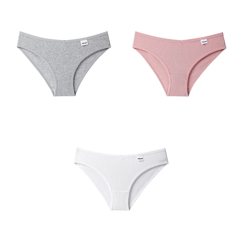 BANNIROU 3pcs Women Cotton Panties Underwear For Woman Lady Briefs Female Panties Lingerie Intimates Women's Underwear Cotton