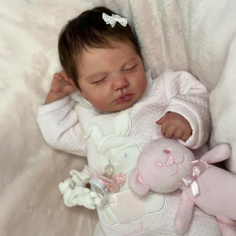20" Silicone Vinyl Body Reborn Girl Doll Named Rosia with Brown Hair：Realistic Reborn Baby Dolls By Rsgdolls®