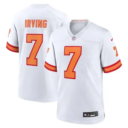 Men's '76 Tampa Bay Buccaneers #7 Bucky Irving  White Player Game Jersey
